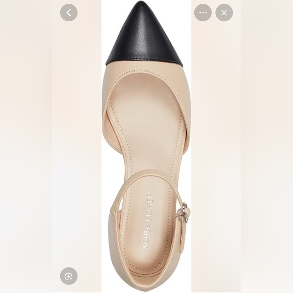 Marc Fisher Black and Cream Flats